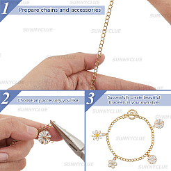 12шт 2 цвета 304 нержавеющая сталь витые цепи панцирные браслеты&nbsp;BJEW-SC0001-61