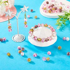 50шт 5 цвета ручной золотой песок бусины лэмпворк нити&nbsp;LAMP-TA0001-42