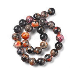 Природные многоцветные агат бисер пряди&nbsp;G-A261-B06-14mm