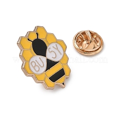 Трудолюбивые пчелы с эмалированными булавками в виде сот&nbsp;LS-JEWB-B029-02B