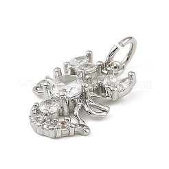 Латунные микро проложить кубического циркония подвески&nbsp;KK-H527-22P