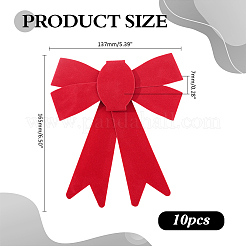 10 шт. рождественские украшения из ПВХ с большим бантом&nbsp;AJEW-ME0001-68