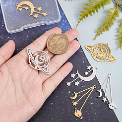 6 шт. 6 стиля подвески из нержавеющей стали 201&nbsp;STAS-UN0034-03