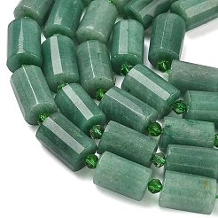 Естественный зеленый авантюрин бисер нитей&nbsp;G-G453-E07-10x14mm