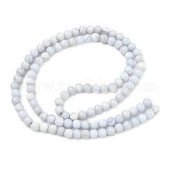 Натуральный голубой кружевной агат бисер нитей&nbsp;G-G344-A06-4mm