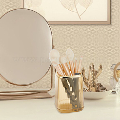 Пластиковые держатели для ручек с квадратным краем с золотыми полями&nbsp;DJEW-WH0039-41C