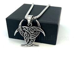 Подвеска-колье в виде викингского тройного узла из нержавеющей стали 304 европейского производства.&nbsp;ND3231