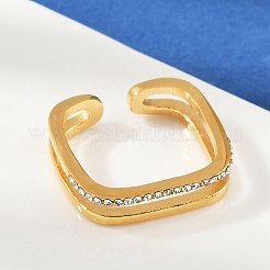 Кольца-манжеты из нержавеющей стали 304 с микропаве из кубического циркония&nbsp;RJEW-P153-02G