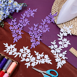 4 шт. 2 стиля цветочной вышивки нитками для пришивания/утюживания&nbsp;PATC-NB0001-48