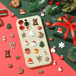 45 шт. 15 стиля рождественские непрозрачные кабошоны из смолы&nbsp;RESI-YW0001-99