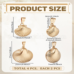 4 шт. 2 стиля подвески из нержавеющей стали 304&nbsp;STAS-LP0004-73