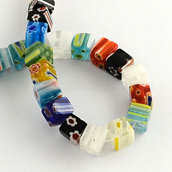 Куб ручной работы MILLEFIORI стеклянные бусины&nbsp;X-LK-R004-70