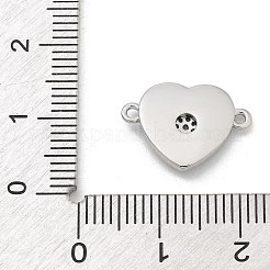 Шармы-соединители из латуни с микропаве из прозрачного кубического циркония&nbsp;KK-M303-04P-11