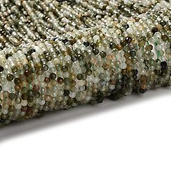 Нити бусин из натурального зеленого рутилированного кварца&nbsp;LS-G-RM2025-A14-3mm-A