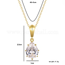 Элегантное серебряное золотое ожерелье-капля для женщин s925 с цирконием ZC1896