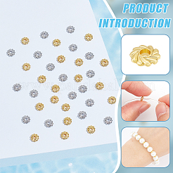 160 шт. 2-х цветные бусины-разделители из сплава&nbsp;FIND-BC0004-91