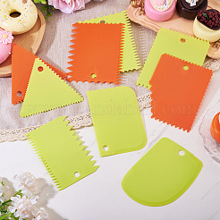 9 шт. 3 вида пластиковых скребков для крема для выпечки&nbsp;AJEW-TA0002-34