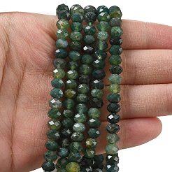 Природные моховой агат нитей бисера&nbsp;X-G-D344-A11