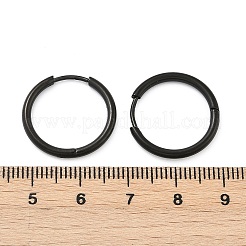 202 серьги-кольца из нержавеющей стали Huggie Hoop&nbsp;EJEW-F111A-17mm-EB