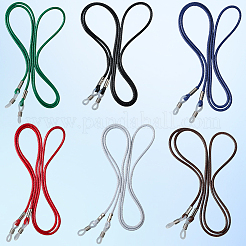 6 шт. 6-х цветные вощеные шнуры для очков&nbsp;AJEW-CN0004-79B