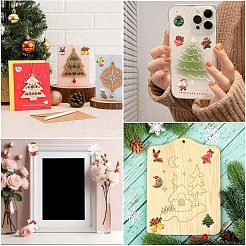 90 комплект из 18-х стилей кабошонов из непрозрачной смолы с рождественской тематикой&nbsp;CRES-YW0002-69