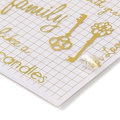 Самоклеящиеся наклейки на бумаге из горячей золотой фольги&nbsp;LS-DIY-K076-01C