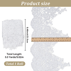 3.3 ярд полиэстеровых кружевных лент для отделки&nbsp;SRIB-GF0001-57A