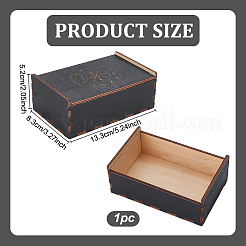 1 шт. прямоугольные гравированные деревянные коробки с раздвижной крышкой&nbsp;CON-UN0001-03B