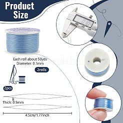 2 рулон ниток для бисероплетения из полиэстера со специальным покрытием&nbsp;OCOR-NB0002-06G