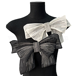 Декоративная отделка воротника из органзы с большим бантом и вышивкой&nbsp;AJEW-WH0518-41A