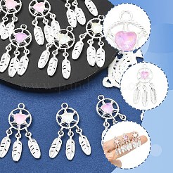 6 шт. 3 цвета подвески из сплава со стразами&nbsp;FIND-YW0011-72