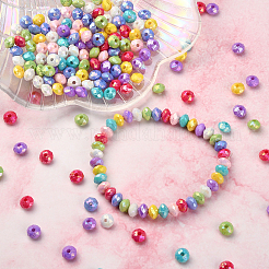 800шт 8 цвета непрозрачные акриловые бусины&nbsp;MACR-CJ0001-28