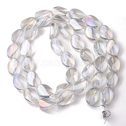 Прозрачные гальванические стеклянные бусины&nbsp;EGLA-C001-AB02