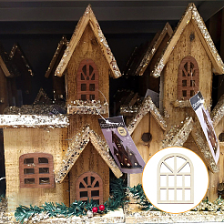 12 шт. 3 стиля деревянных мини-лестниц и окон&nbsp;WOOD-FH0002-05