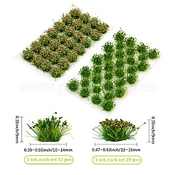 56 шт. 2-цветные нейлоновые мини-пучки травы&nbsp;AJEW-SP0003-16A