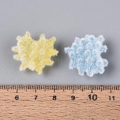 Флокированные непрозрачные акриловые бусины в форме сердца&nbsp;OACR-T030-12M