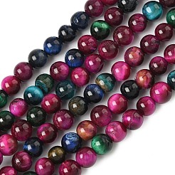 Нити из натуральных бусин тигрового глаза высшего качества&nbsp;G-F591-18-6mm-06