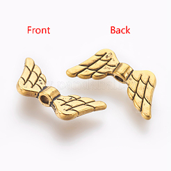 Сплавочные овальные бусины тибетского стиля &nbsp;TIBEB-1127-AG-LF