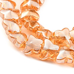 Нити прозрачных стеклянных бусин с жемчужным блеском&nbsp;EGLA-G037-11A-PL02