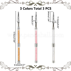 3 шт. 3-х цветные железные зажимы для заметок из кожи аллигатора&nbsp;AJEW-WR0002-29