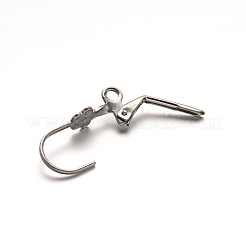 Фурнитура для сережек-ракушек из нержавеющей стали 304&nbsp;STAS-E103-04B