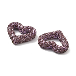 Бусины из полимерной глины в форме сердца со стразами&nbsp;CLAY-NH0001-09A-05