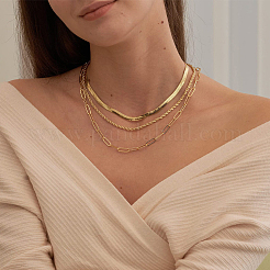 3шт. набор из 3-х стилей латунных цепочек для ожерелий&nbsp;NJEW-BBC0001-30