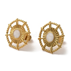 Серьги-гвоздики из нержавеющей стали 304 с ионным покрытием (IP)&nbsp;EJEW-C114-12B-G