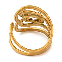 Кольцо-солитер из нержавеющей стали 304 со стразами RJEW-Q822-14G-03