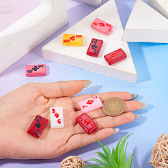 9 шт. двухцветные окрашенные стеклянные бусины&nbsp;LAMP-TA0001-87