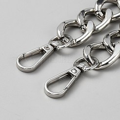 Алюминиевые ремни для сумок с закрученной цепью&nbsp;DIY-WH20013-37A-P