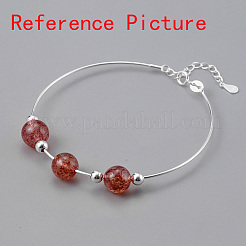 Браслеты из стерлингового серебра 925 пробы с родиевым покрытием&nbsp;LS-BJEW-G681-01B-P