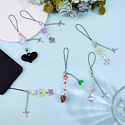 Ремешки для мобильных телефонов из стекла&nbsp;HJEW-GO00095