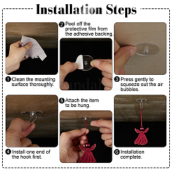 2 стиль прозрачная присоска для вешалки на стену окна&nbsp;HJEW-FG0001-24